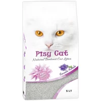 Pisy Cat Lavanta Kokulu Topaklanan İnce Taneli Bentonit Kedi Kumu 5 lt