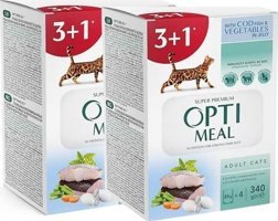 Optimeal Süper Premium Morina Balık-Sebze Parça Etli Yaş Kedi Maması 8x85 gr