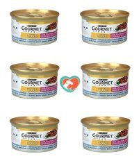 Purina Gourmet Gold Balık-Ispanak Parça Etli Yaş Kedi Maması 6x85 gr