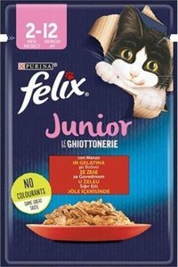 Felix Junior Sığır Parça Etli Yaş Kedi Maması 6x85 gr