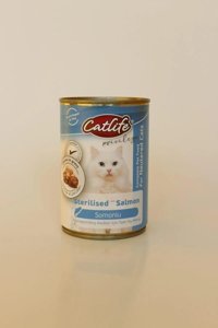 Catlife Kısırlaştırılmış Somon Parça Etli Yaş Kedi Maması 400 gr