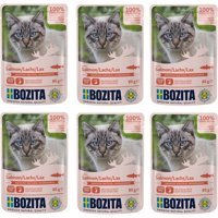 Bozita Somon Parça Etli Yaş Kedi Maması 6x85 gr