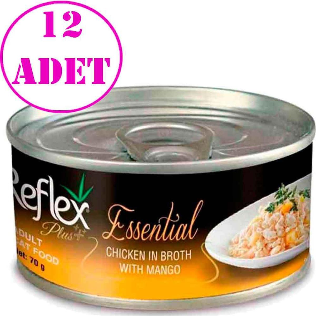 Reflex Essential Tavuk-Mangolu Parça Etli Yaş Kedi Maması 12x70 gr