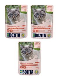 Bozita Ren Geyikli Parça Etli Yaş Kedi Maması 3x85 gr