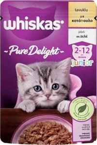 Whiskas Pure Delight Tavuk Parça Etli Yaş Kedi Maması 4x85 gr