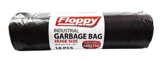 Floppy Extra Dayanıklı Hantal Boy 100x150 cm Çöp Poşeti 10 Adet Siyah