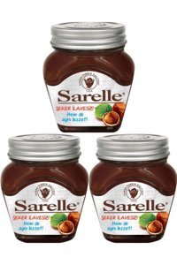 Sarelle Şekersiz Kakaolu Fındık Ezme Krem Çikolata 3x350 gr