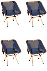 Funky Chairs Katlanır Kolsuz Lacivert Çantalı Yetişkin 4'lü Kamp Sandalyesi
