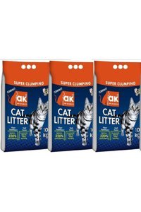 Ak Lavanta Kokulu Topaklanan İnce Taneli Bentonit Kedi Kumu 3x10 kg