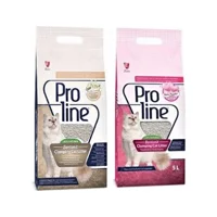Proline Pudra Vanilya Kokulu Topaklanan İnce Taneli Bentonit Kedi Kumu 2x5 lt