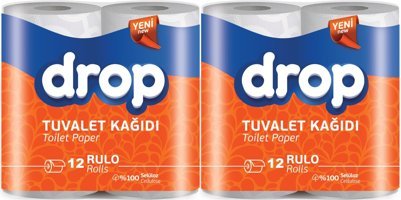 Drop 2 Katlı 2x12'li Rulo Tuvalet Kağıdı
