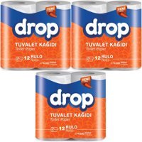 Drop 2 Katlı 3x12'li Rulo Tuvalet Kağıdı