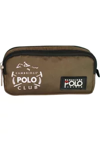Cambridge Polo Club Urban Yeşil Düz Bez Bölmeli Çift Gözlü Dikdörtgen Cüzdan Kalemlik