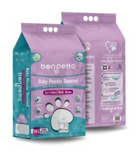 Benpetto BB250 Bebek Pudrası Kokulu Topaklanan İnce Taneli Bentonit Kedi Kumu 2x20 lt