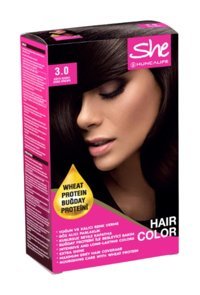 Huncalife She 3-0 Koyu Kahve Krem Saç Boyası 50 ml