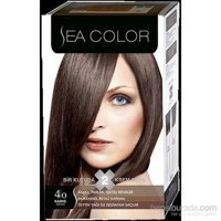 Sea Color 4-0 Kahve Krem Saç Boyası 4x50 ml