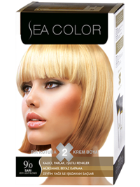 Sea Color 9-0 Sarı Krem Saç Boyası 4x50 ml