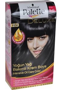 Palette Deluxe 1-0 Siyah Krem Saç Boyası 2x50 ml