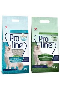 Proline Aleo Vera Marseille Sabunu Kokulu Topaklanan İnce Taneli Bentonit Kedi Kumu 2x10 lt