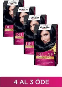Palette Deluxe 1-1 Gece Mavisi Krem Saç Boyası 4x50 ml