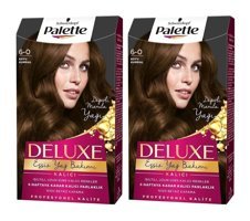 Palette Deluxe 6-0 Koyu Kumral Krem Saç Boyası 2x50 ml