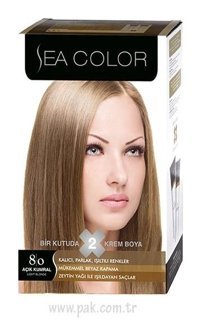 Sea Color 8-0 Açık Karamel Krem Saç Boyası 2x50 ml