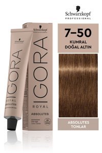 Schwarzkopf Igora Royal 7-50 Kumral Doğal Altın Krem Saç Boyası 60 ml