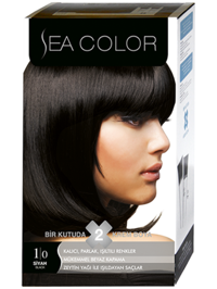Sea Color 1-0 Siyah Krem Saç Boyası 3x50 ml
