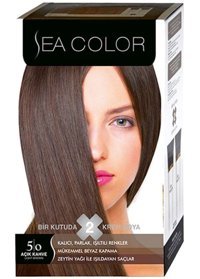 Sea Color 5-0 Açık Kahve Krem Saç Boyası 3x50 ml