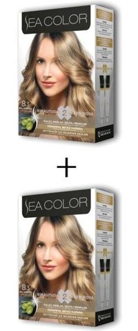 Sea Color 8-3 Bal Köpüğü Krem Saç Boyası 2x50 ml