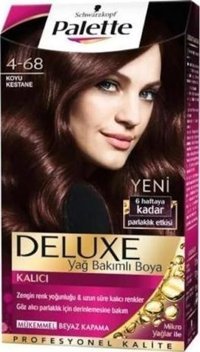 Palette Deluxe 4-68 Koyu Kestane Krem Saç Boyası 6x50 ml