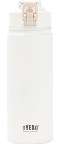 Tyeso Active Color Paslanmaz Çelik 600 ml Pipetli Outdoor Termos Beyaz
