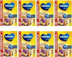 Bebelac Laktozsuz Tahılsız Glutensiz Organik Probiyotikli 3 Numara Devam Sütü 8x800 gr