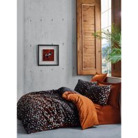 Cotton Box Dark Pamuk 160x220 cm Lastikli Tek Kişilik Nevresim Takımı Tarçın