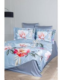 Varol Laura Home Estiva Lyocell 160x220 cm Lastikli Çiçekli Tek Kişilik Nevresim Takımı Mavi