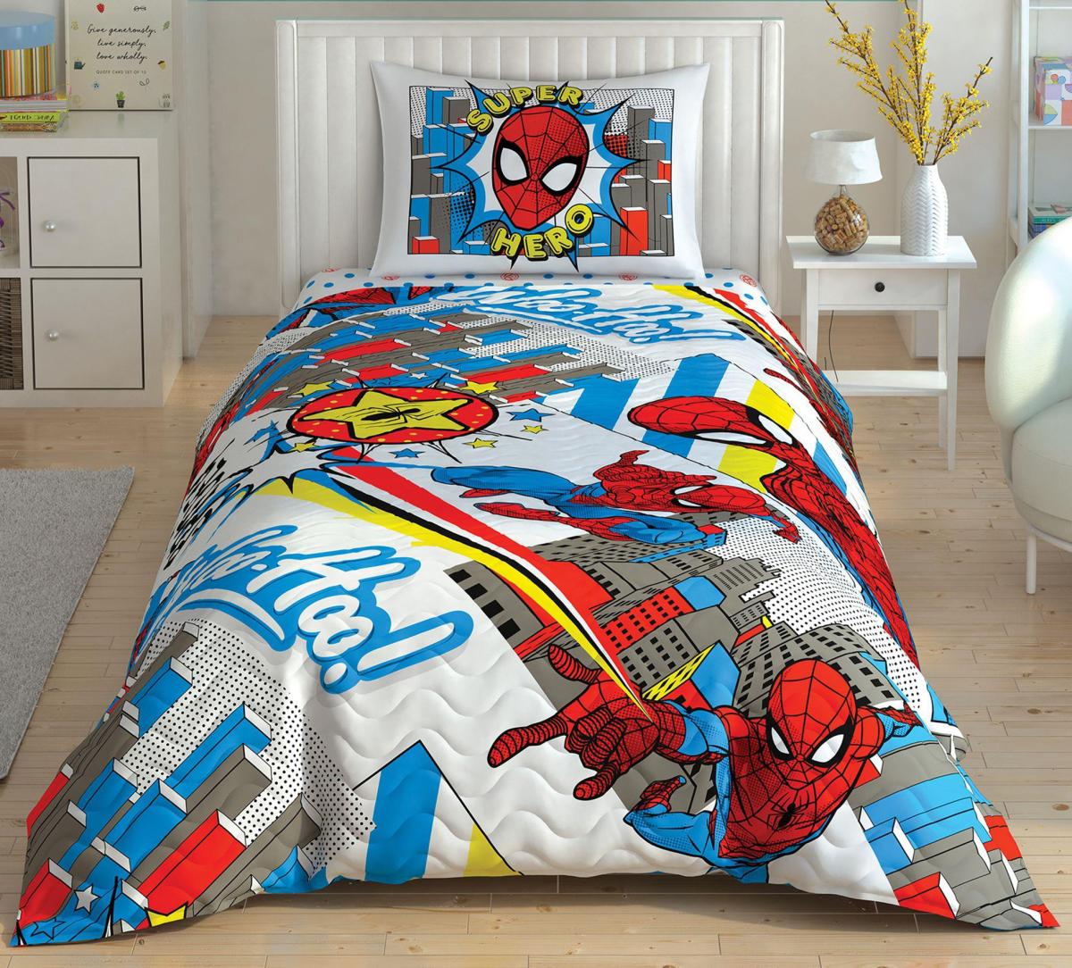 Taç Complete Pamuk 160x220 cm Lastikli Spiderman Tek Kişilik Nevresim Takımı Beyaz
