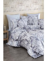 Varol Laura Home Nirvana Lyocell 160x220 cm Lastikli Çiçekli Tek Kişilik Nevresim Takımı Lila