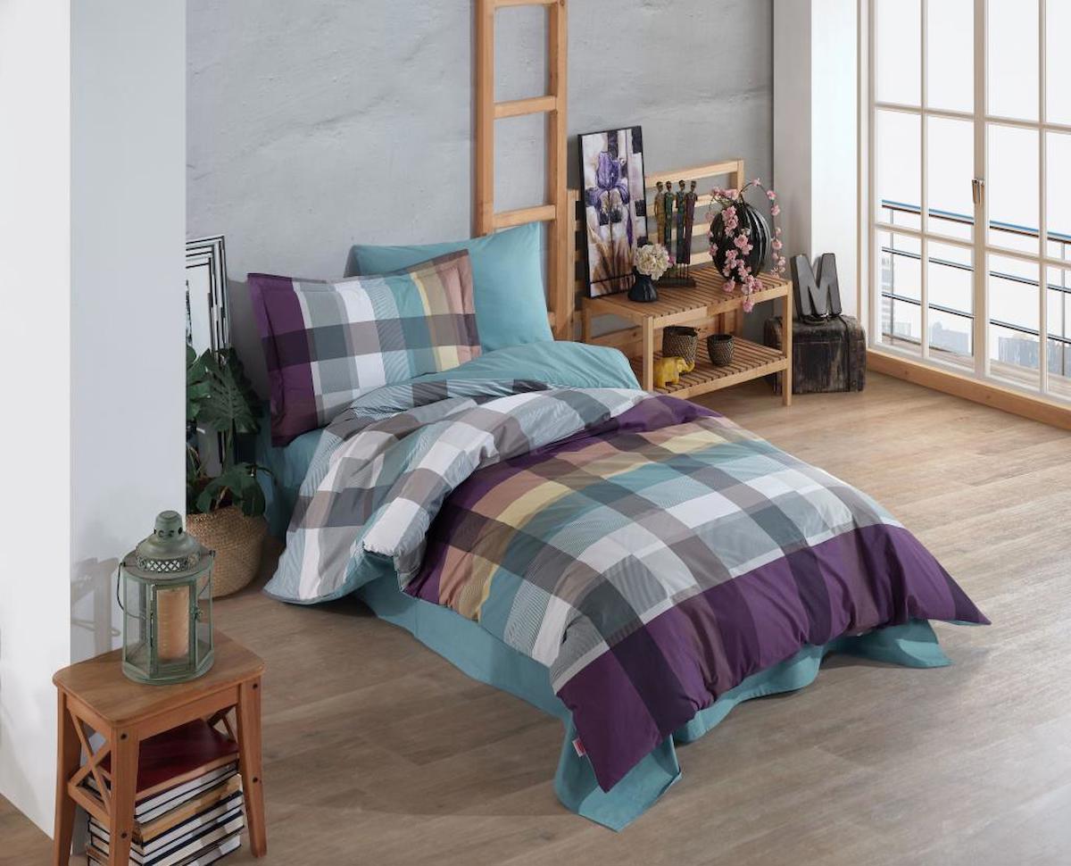 Hobby Poplin 160x220 cm Lastikli Tek Kişilik Nevresim Takımı Bordo