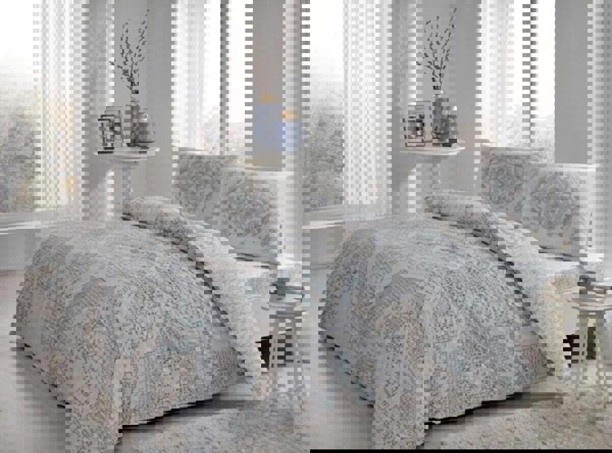 Taç Elanor Pamuk 160x220 cm Lastikli Tek Kişilik Nevresim Takımı Kahve