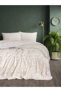 Cotton Box Flanel 160x220 cm Lastikli Tek Kişilik Nevresim Takımı Mavi