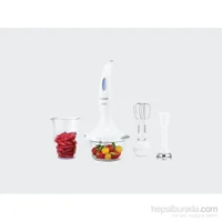 Arçelik Cheffo K 1252 HBS 900 ml Plastik Hazneli Turbolu Çift Bıçaklı 3'lü Blender Seti Beyaz