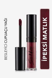 Flormar Silk Matte 8 Dark Violet Mat Likit Fırçalı Ruj