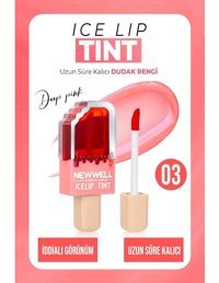New Well Ice Lip Tint 3 Deep Pink Parlak Likit Fırçalı Ruj