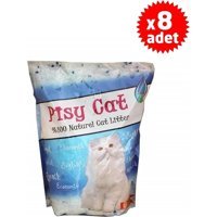 Pisy Cat Kalın Taneli Kristal Kedi Kumu 8x3.6 lt