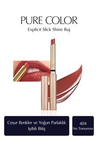 Estée Lauder Pure Color Explicit Slick Shine 404 No Tomorrow Işıltılı Krem Lipstick Ruj