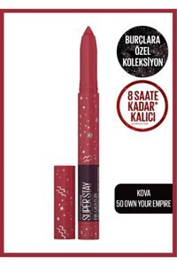 Maybelline New York Super Stay Ink Crayon 50 Own Your Empire Mat Krem Kalem Ruj