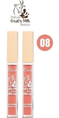 Cecile Keçi Sütlü 2'Li Set 8 Mat Likit Fırçalı Ruj