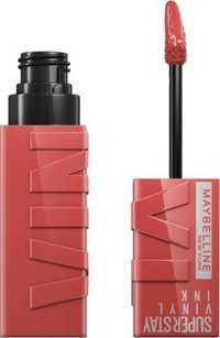 Maybelline New York Super Stay Vinyl 15 Peach Parlak Likit Fırçalı Ruj