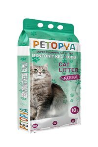 Petopya Kokusuz Topaklanan İnce Taneli Aktif Karbonlu Bentonit Kedi Kumu 10 lt
