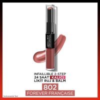 L’Oréal Paris Infaillible 24H 802 Forever Française Kalıcı Likit Fırçalı Ruj